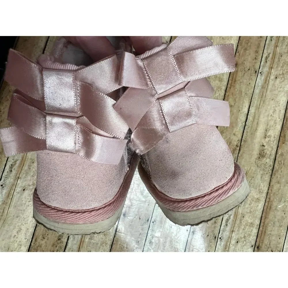 Love and Grow Pink Sparkle Glitter Glow in the Dark Boots Toddler Girl Size 9